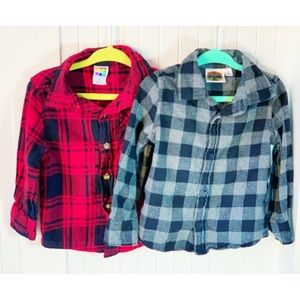 Bundle of 2 Boys Flannel Shirts
